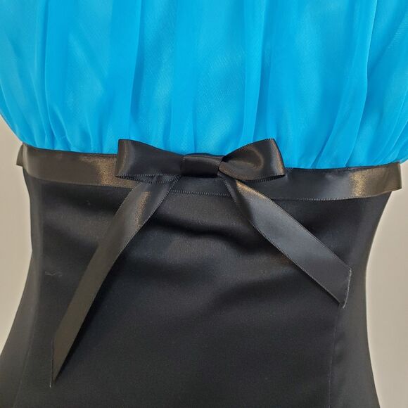 VTG Y2K ZumZum Niki Livas Babydoll Dress Tulle Goth Blue Black Party HoCo 9 / 10 - Picture 8 of 15